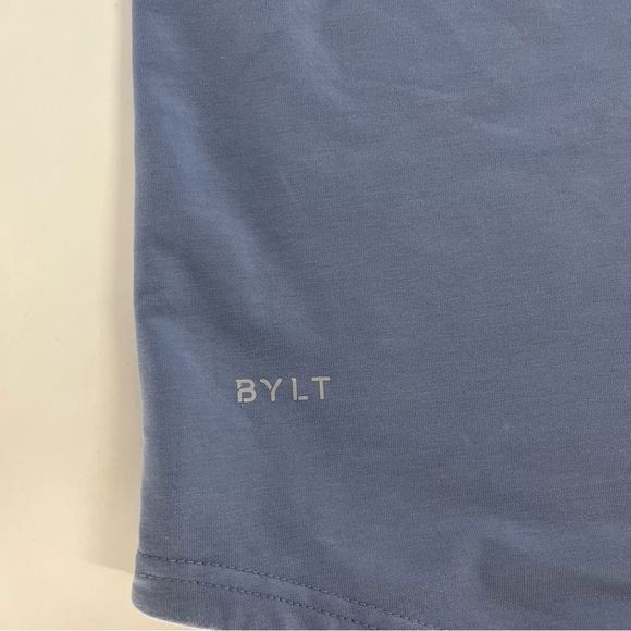 Bylt Shirt Mens Small Blue Drop Cut Lux Bssics Short Sleeve Athletic Performance - Picture 5 of 7